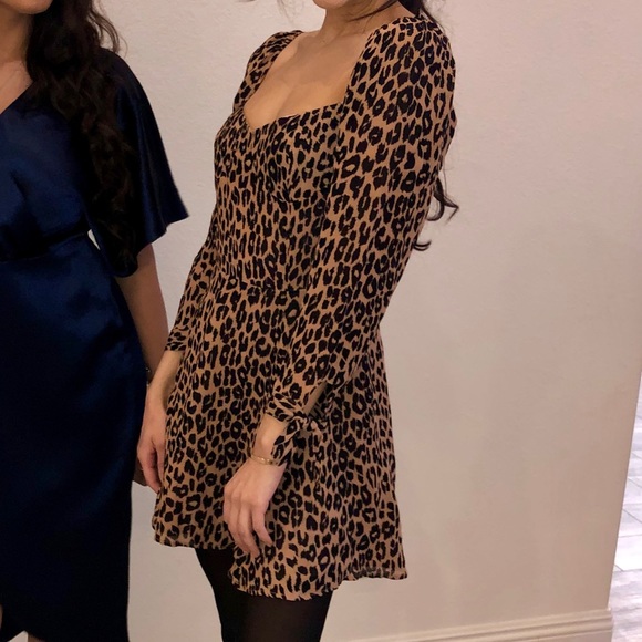 Reformation Cheetah Print Dress Size 6 - Picture 2 of 5